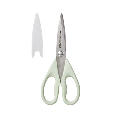 KitchenAid All Purpose Kitchen Shears with Protective Sheath Durable Stainless Steel Scissors, Dishwasher Safe, Soft Grip Comfort Handle, 8.72 Inch, Black