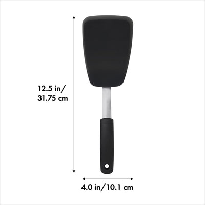 OXO Good Grips Large Silicone Flexible Turner, Stainless Steel