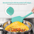 Silicone Kitchen Cooking Utensil Set: U-Taste High Heat Resistant 13.6in Long Kitchen Gadgets, BPA Free Non Stick Rubber Cook Accessories For Stir Frying, Serving, Basting, Mixing (5 Pieces, Black)