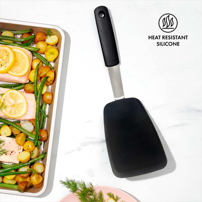 OXO Good Grips Large Silicone Flexible Turner, Stainless Steel
