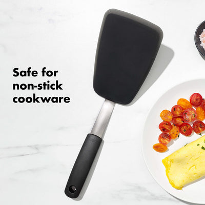 OXO Good Grips Large Silicone Flexible Turner, Stainless Steel