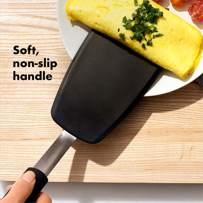 OXO Good Grips Large Silicone Flexible Turner, Stainless Steel